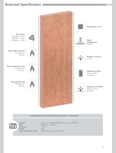 FIRE RETARDENT PLYWOOD ARCHID PLY 01